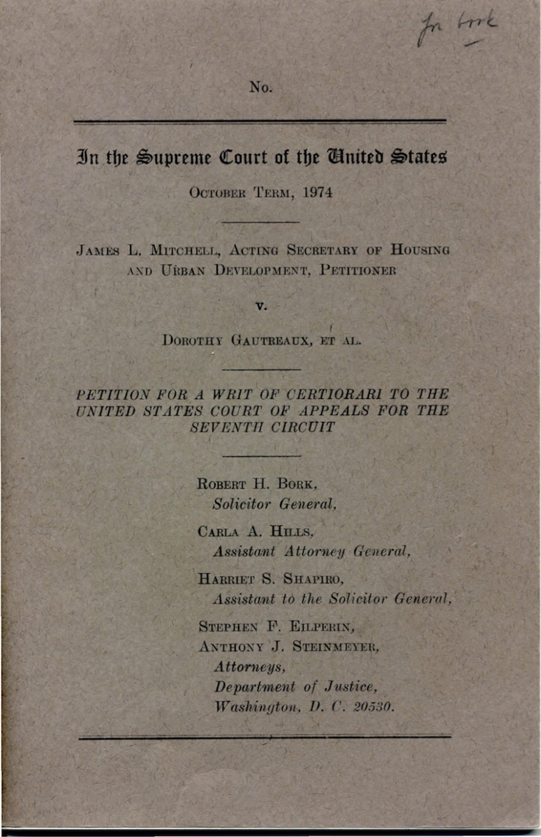 Petition for a Writ of Certiorari to the United States Court of Appeals for the Seventh Circuit - 1974